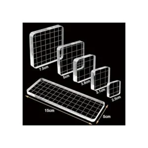 WeiMeet 6 piezas de bloques de sellos acrílicos