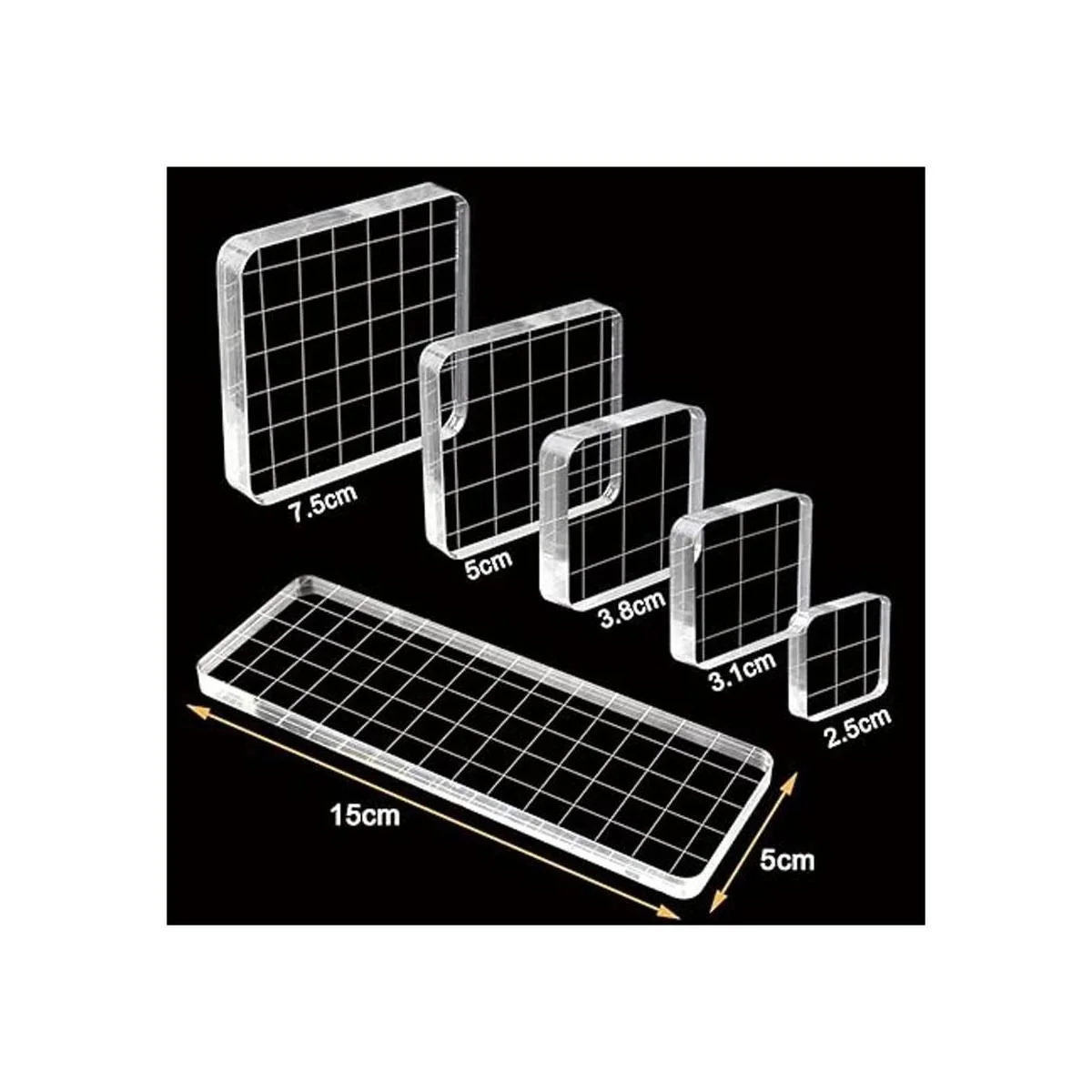 WeiMeet 6 piezas de bloques de sellos acrílicos