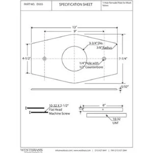 Westbrass D50326 Placa de remodelación de un solo agujero_2