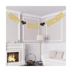 WeBenison Bandera de cumpleaños para 101 años de amor_4