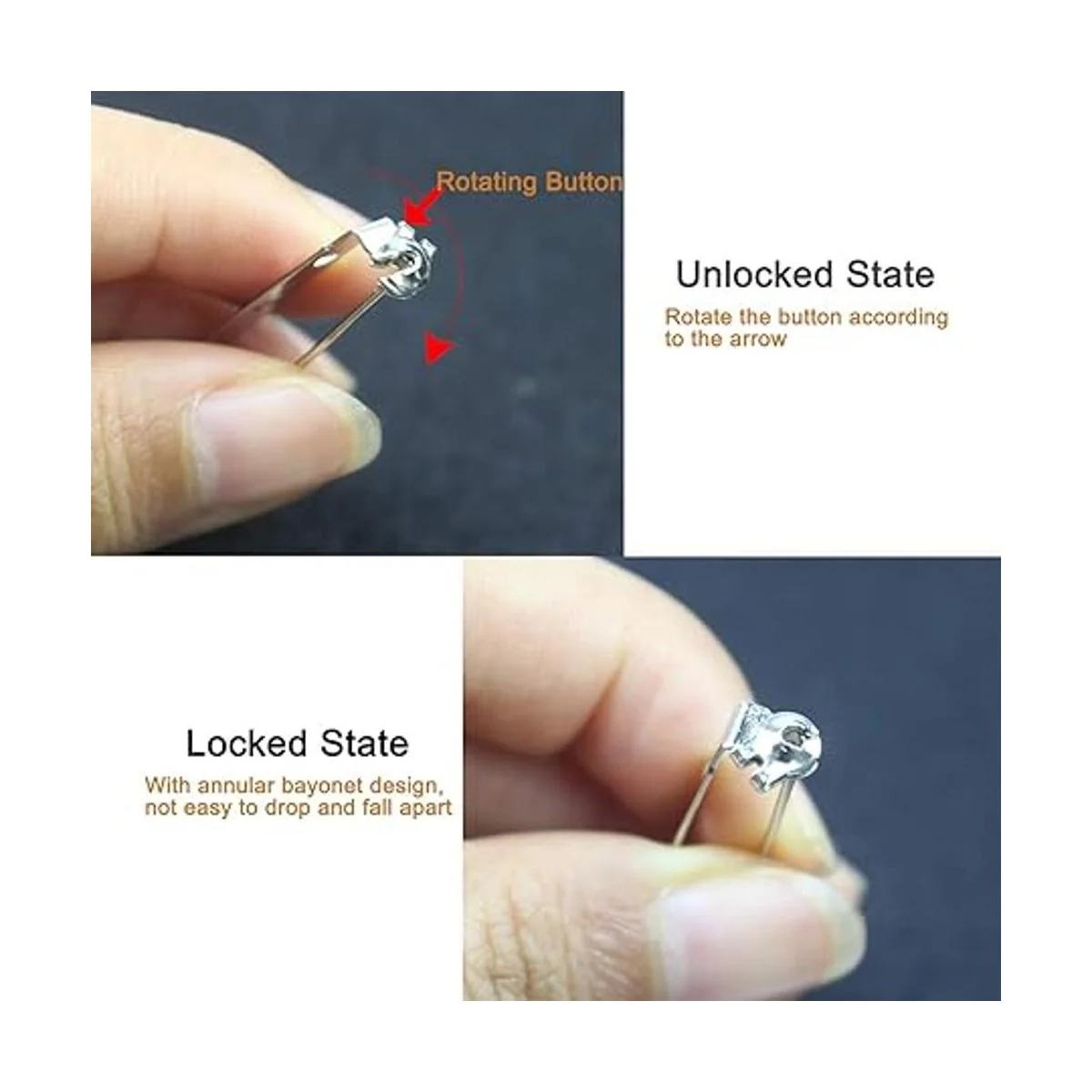 WeiMeet 120 Piezas Broche Pin Backs Craft Pin Back Bar_4