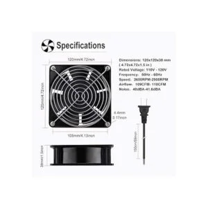 Wathai AC 12038 Ventilador axial de refrigeración de_2