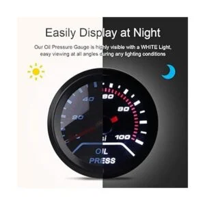 Waterwich Medidor de presión de aceite de 0 a 100 PSI_3