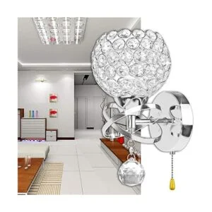 WeFoonLo Lámpara colgante moderna de cristal para pared