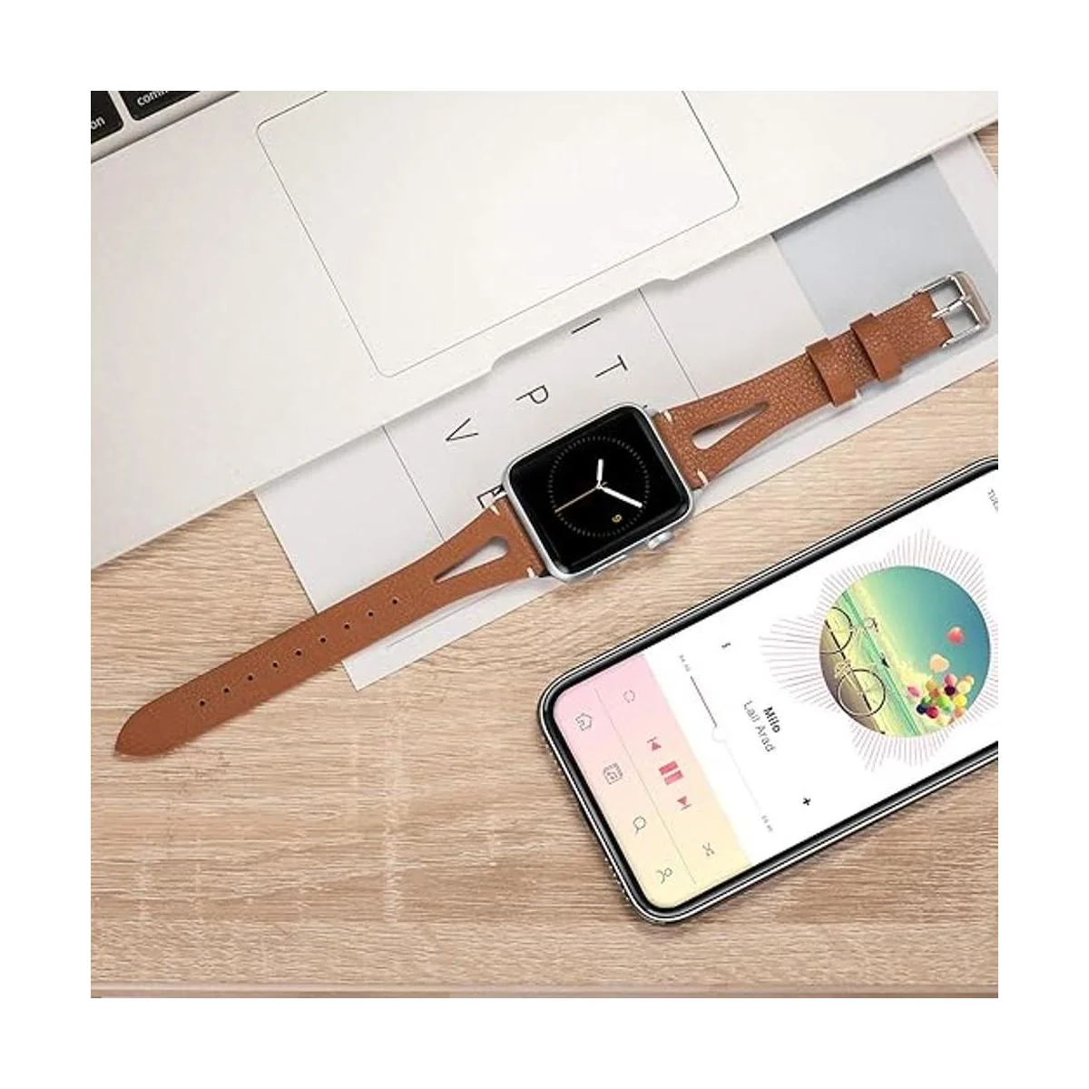 Wearlizer Correa de piel deportiva compatible con Apple_4