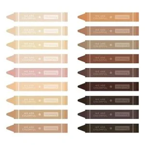 We Are Colorful Skin Tone Crayon Set de Mudpupy incluye_2