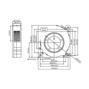 Wathai 4.724 in x 1.260 in ventilador de refrigeración sin_6