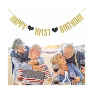 WeBenison Bandera de cumpleaños para 101 años de amor_3