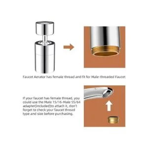 Waternymph Aireador giratorio de grifo de fregadero de 360_5