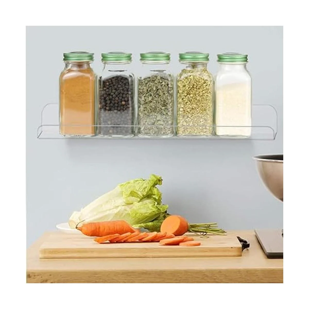 Weiai Estantería de acrílico transparente de 15 pulgadas