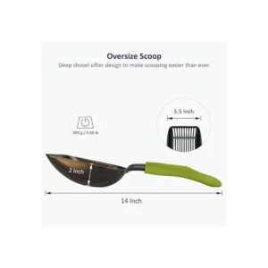 WePet Cuchara de arena para gatos tamiz de aleación de