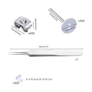 Waybas 1200 piezas de aretes de acero inoxidable_2