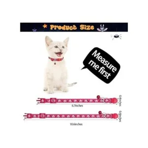 Weewooday Collar de gato de calavera de Halloween 4