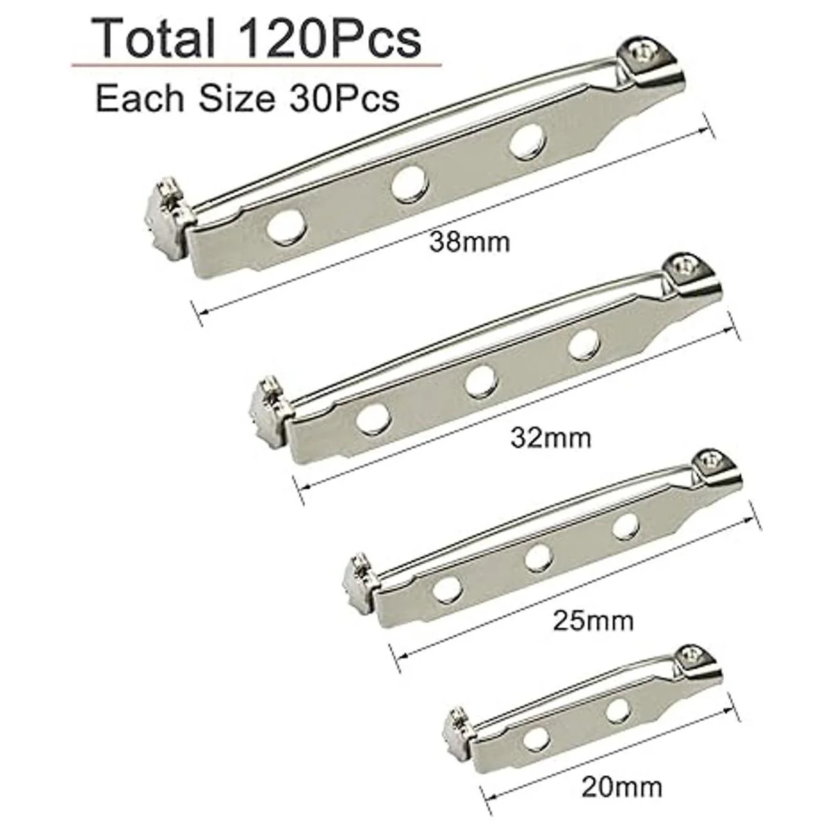 WeiMeet 120 Piezas Broche Pin Backs Craft Pin Back Bar_2