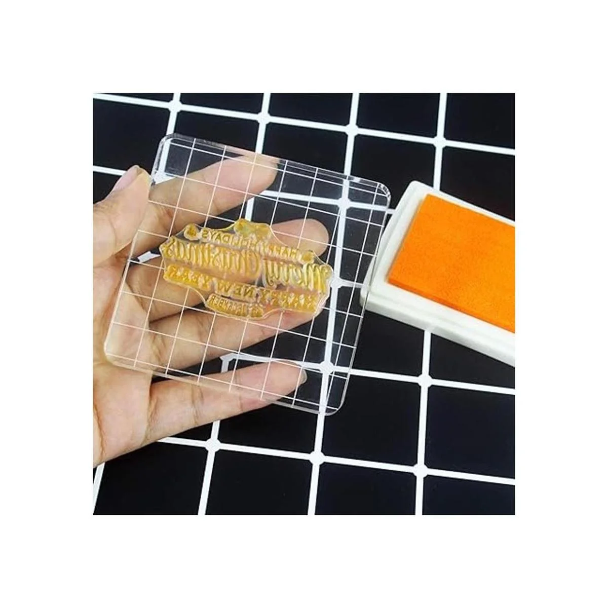 WeiMeet 6 piezas de bloques de sellos acrílicos