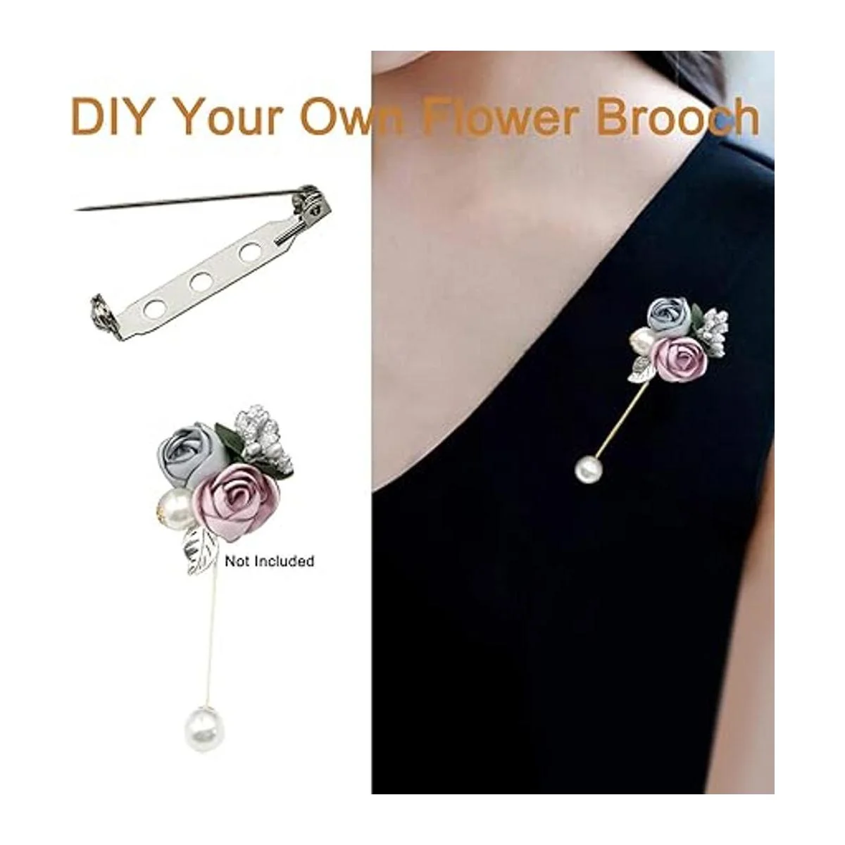 WeiMeet 120 Piezas Broche Pin Backs Craft Pin Back Bar_6