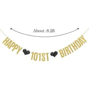 WeBenison Bandera de cumpleaños para 101 años de amor_6