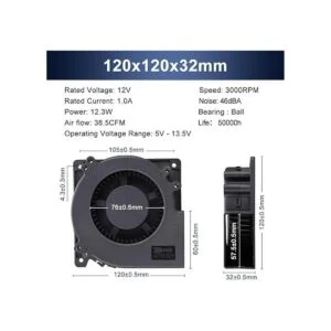 Wathai 4.724 in x 1.260 in ventilador de refrigeración sin_2