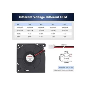 Wathai 4.724 in x 1.260 in ventilador de refrigeración sin_3