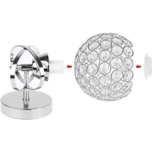 WeFoonLo Lámpara colgante moderna de cristal para pared