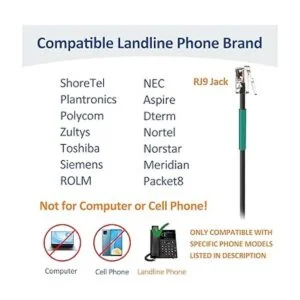 Wantek audífonos de diadema con cable para teléfono con_2