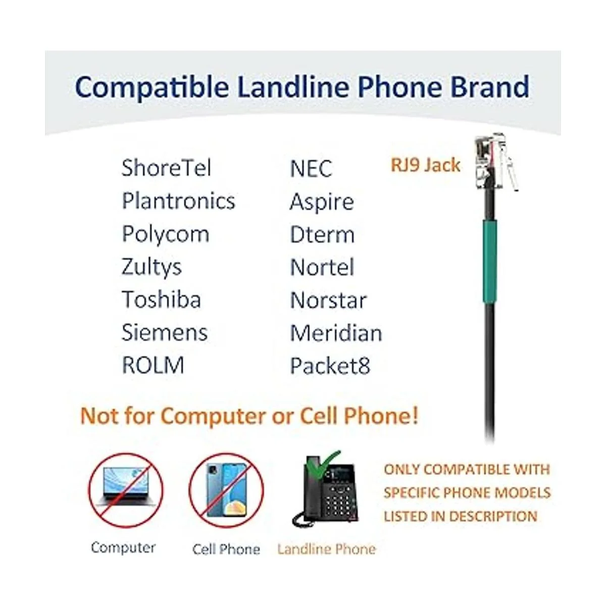 Wantek audífonos de diadema con cable para teléfono con_2