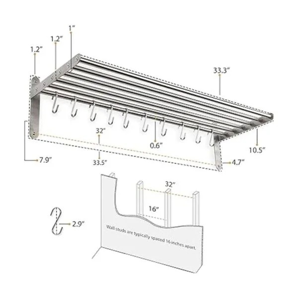 Wallniture Lyon Estante de organización y almacenamiento