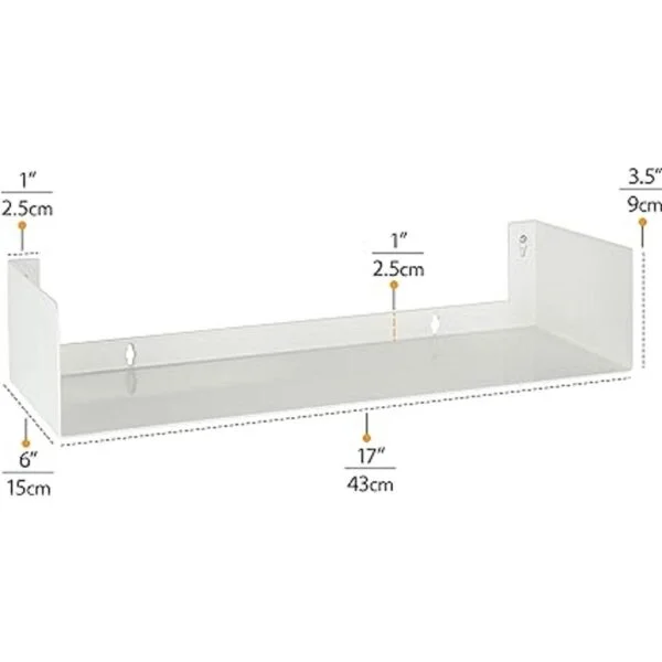 Wallniture Bali Estantes flotantes blancos para pared_3