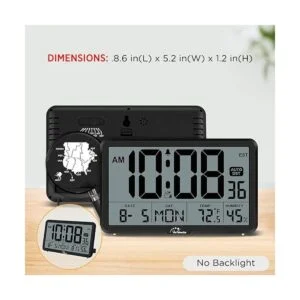 WallarGe Reloj de pared digital automático funciona con_6
