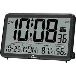 WallarGe Reloj de pared digital automático funciona con_1