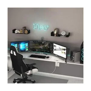 Wallniture Bali Estantería flotante de metal en forma de_5