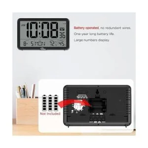 WallarGe Reloj de pared digital automático funciona con_4