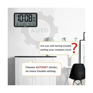WallarGe Reloj de pared digital automático funciona con_3