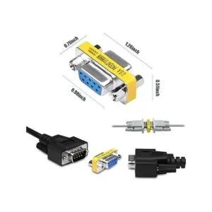Warmstor Paquete de 6 cables seriales RS232 de 9 pines DB9_6