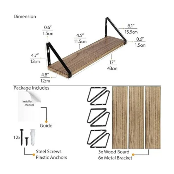 Wallniture Estantes flotantes Ponza para pared lavadero y_6