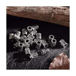 WarmShine 72 piezas de cuentas de runa vikinga nórdico