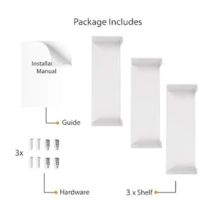 Wallniture Bali Estantes flotantes blancos para pared_6