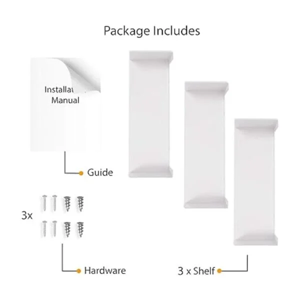Wallniture Bali Estantes flotantes blancos para pared_6