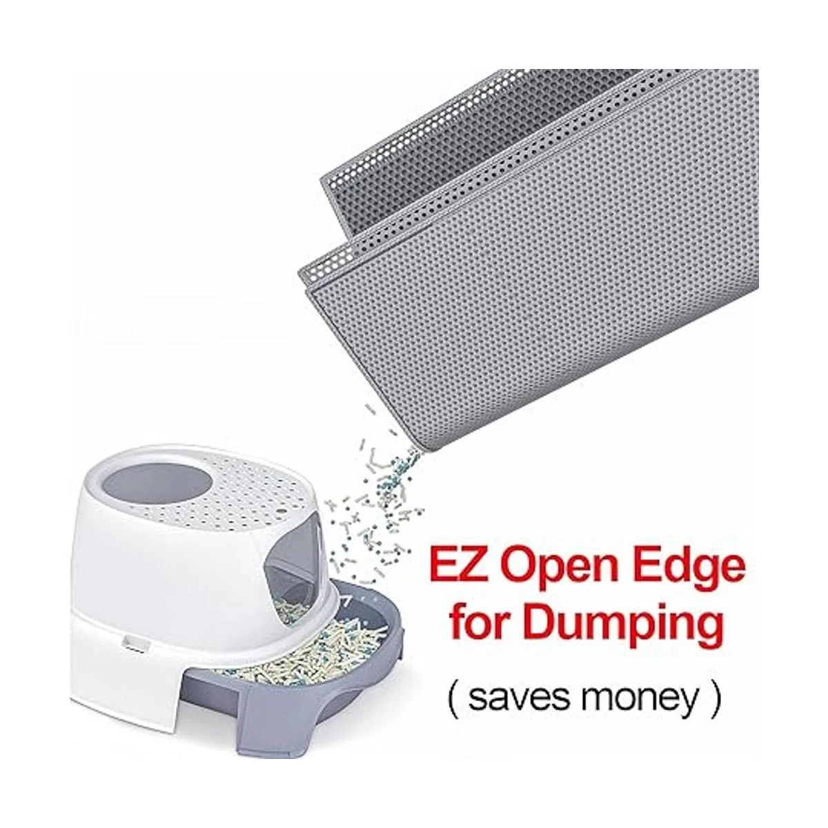 Waretary Cat Litter Mat Pretty Litter Box Trapping Mat_4