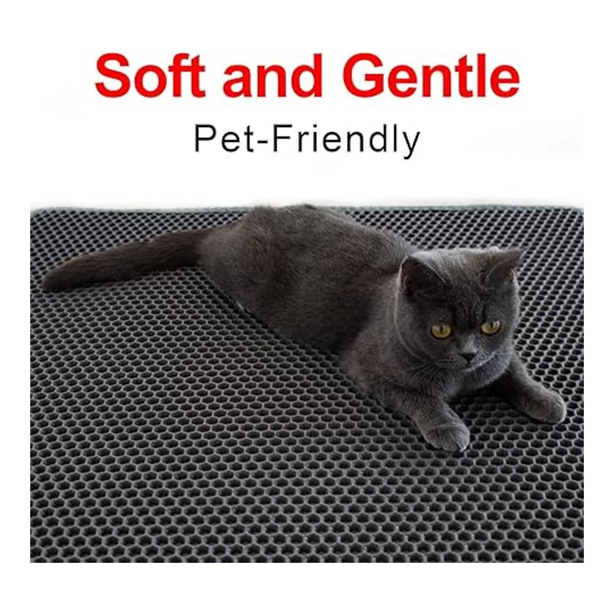Waretary Cat Litter Mat Pretty Litter Box Trapping Mat_6