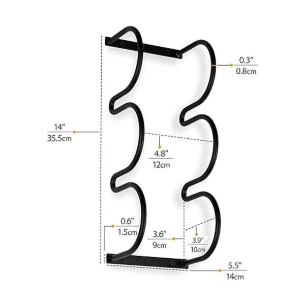 WallGlass Dijon Estante de vino 3 secciones montado en
