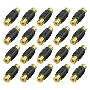 Warmstor Paquete de 20 adaptadores RCA hembra a hembra de_1