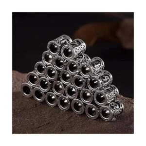 WarmShine 72 piezas de cuentas de runa vikinga nórdico