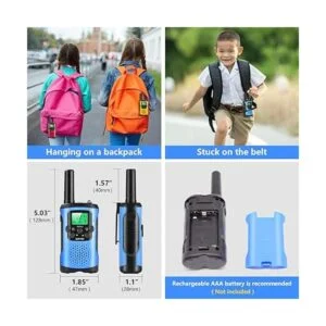 Walkie Talkies para niños 3 unidades 22 canales radio_3