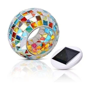 WSgift Bolas de mosaico de vidrio que cambian de color_4
