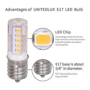 WTINTELL Bombilla LED E17 equivalente a bombilla