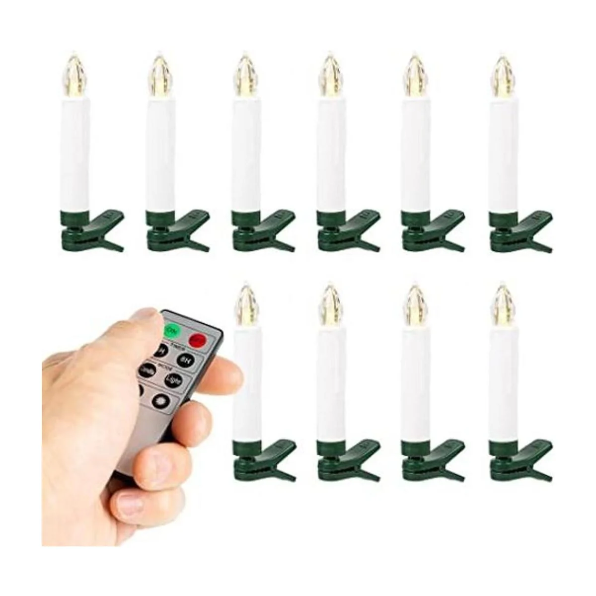 WYZworks Paquete de 10 velas LED sin llama de 3.5 pulgadas_1