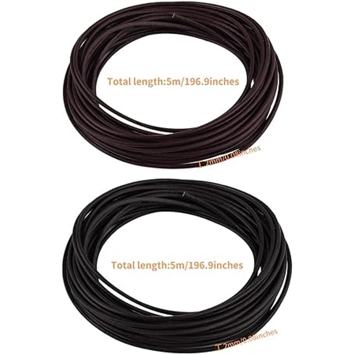 WXJ13 Cordón de piel auténtica 32.8 ft 0.079 in de_2