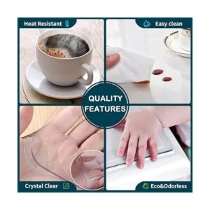 Wadrac Protector de mesa transparente de plástico mantel