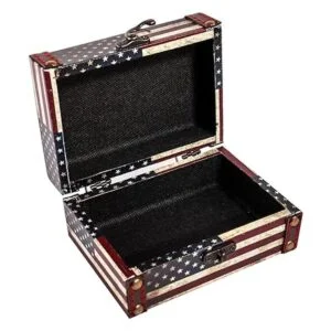 WaaHome Caja de tesoro pequeña decorativa de madera para_6